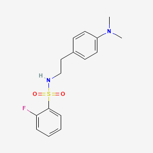 molecular formula C16H19FN2O2S B2885174 N-(4-(dimethylamino)phenethyl)-2-fluorobenzenesulfonamide CAS No. 952981-87-2