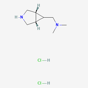 molecular formula C8H18Cl2N2 B2885182 rac-[(1R,5S,6S)-3-Azabicyclo[3.1.0]hex-6-ylmethyl]dimethylamine dihydrochloride CAS No. 1820571-13-8