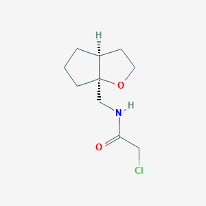 molecular formula C10H16ClNO2 B2885185 N-[[(3As,6aS)-2,3,3a,4,5,6-hexahydrocyclopenta[b]furan-6a-yl]methyl]-2-chloroacetamide CAS No. 2411179-31-0