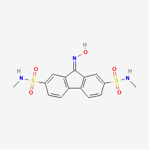 molecular formula C15H15N3O5S2 B2885209 9-(hydroxyimino)-N2,N7-dimethyl-9H-fluorene-2,7-disulfonamide CAS No. 321579-88-8