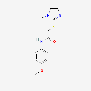 molecular formula C14H17N3O2S B2885237 N-(4-ethoxyphenyl)-2-[(1-methyl-1H-imidazol-2-yl)sulfanyl]acetamide CAS No. 212074-68-5