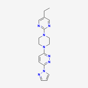 molecular formula C17H20N8 B2885244 3-[4-(5-ethylpyrimidin-2-yl)piperazin-1-yl]-6-(1H-pyrazol-1-yl)pyridazine CAS No. 2415471-30-4