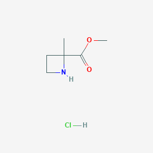 molecular formula C6H12ClNO2 B2885258 Methyl 2-methylazetidine-2-carboxylate hydrochloride CAS No. 309978-00-5