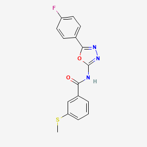 molecular formula C16H12FN3O2S B2885261 N-[5-(4-fluorophenyl)-1,3,4-oxadiazol-2-yl]-3-(methylsulfanyl)benzamide CAS No. 896344-36-8