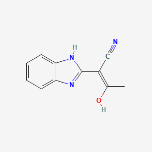 molecular formula C11H9N3O B2885283 1H-Benzimidazole-2-acetonitrile,alpha-(1-hydroxyethylidene)-(9CI) CAS No. 301344-08-1