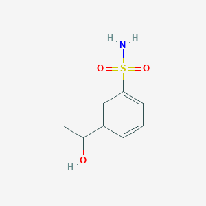 molecular formula C8H11NO3S B2885296 3-(1-Hydroxyethyl)benzene-1-sulfonamide CAS No. 210827-01-3