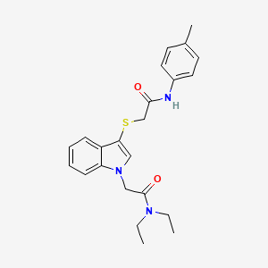 molecular formula C23H27N3O2S B2885345 N,N-diethyl-2-[3-({[(4-methylphenyl)carbamoyl]methyl}sulfanyl)-1H-indol-1-yl]acetamide CAS No. 877657-86-8
