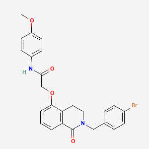 2-[[2-[(4-bromophenyl)methyl]-1-oxo-3,4-dihydroisoquinolin-5-yl]oxy]-N-(4-methoxyphenyl)acetamide