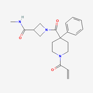 molecular formula C20H25N3O3 B2885368 N-Methyl-1-(4-phenyl-1-prop-2-enoylpiperidine-4-carbonyl)azetidine-3-carboxamide CAS No. 2197745-22-3