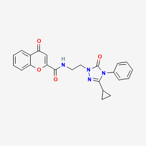 N-(2-(3-cyclopropyl-5-oxo-4-phenyl-4,5-dihydro-1H-1,2,4-triazol-1-yl)ethyl)-4-oxo-4H-chromene-2-carboxamide