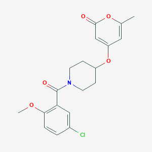4-((1-(5-chloro-2-methoxybenzoyl)piperidin-4-yl)oxy)-6-methyl-2H-pyran-2-one