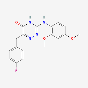 3-((2,4-dimethoxyphenyl)amino)-6-(4-fluorobenzyl)-1,2,4-triazin-5(4H)-one