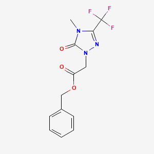benzyl 2-(4-methyl-5-oxo-3-(trifluoromethyl)-4,5-dihydro-1H-1,2,4-triazol-1-yl)acetate