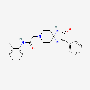 2-(3-oxo-2-phenyl-1,4,8-triazaspiro[4.5]dec-1-en-8-yl)-N-(o-tolyl)acetamide