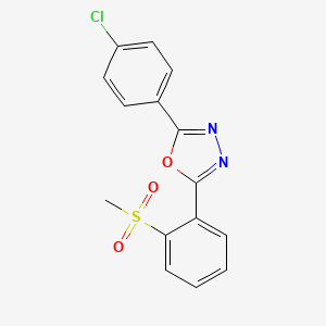 2-(4-Chlorophenyl)-5-[2-(methylsulfonyl)phenyl]-1,3,4-oxadiazole