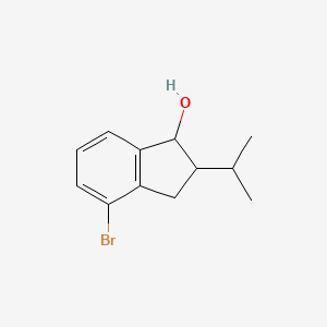 molecular formula C12H15BrO B2885394 4-bromo-2-(propan-2-yl)-2,3-dihydro-1H-inden-1-ol CAS No. 2379946-20-8
