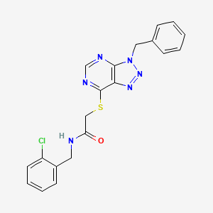 2-((3-benzyl-3H-[1,2,3]triazolo[4,5-d]pyrimidin-7-yl)thio)-N-(2-chlorobenzyl)acetamide