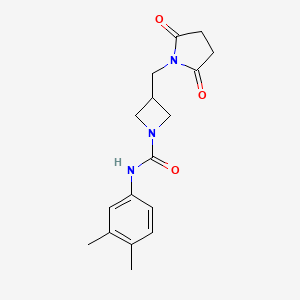 molecular formula C17H21N3O3 B2885419 N-(3,4-Dimethylphenyl)-3-[(2,5-dioxopyrrolidin-1-yl)methyl]azetidine-1-carboxamide CAS No. 2310146-67-7