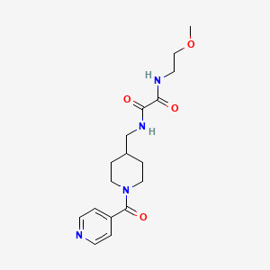 molecular formula C17H24N4O4 B2885420 N1-((1-isonicotinoylpiperidin-4-yl)methyl)-N2-(2-methoxyethyl)oxalamide CAS No. 1396866-35-5
