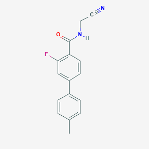molecular formula C16H13FN2O B2885433 N-(cyanomethyl)-2-fluoro-4-(4-methylphenyl)benzamide CAS No. 1333539-75-5