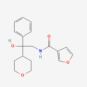 molecular formula C18H21NO4 B2885451 N-[2-hydroxy-2-(oxan-4-yl)-2-phenylethyl]furan-3-carboxamide CAS No. 2034402-90-7