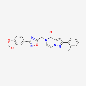 5-((3-(benzo[d][1,3]dioxol-5-yl)-1,2,4-oxadiazol-5-yl)methyl)-2-(o-tolyl)pyrazolo[1,5-a]pyrazin-4(5H)-one