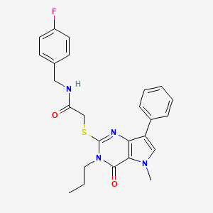 N-(4-fluorobenzyl)-2-((5-methyl-4-oxo-7-phenyl-3-propyl-4,5-dihydro-3H-pyrrolo[3,2-d]pyrimidin-2-yl)thio)acetamide
