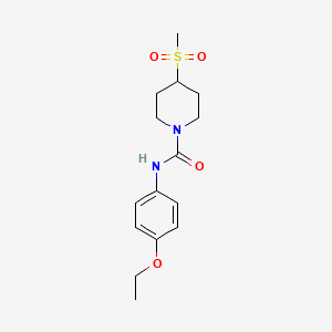 molecular formula C15H22N2O4S B2885486 N-(4-ethoxyphenyl)-4-(methylsulfonyl)piperidine-1-carboxamide CAS No. 1448030-22-5