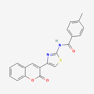 4-methyl-N-[4-(2-oxo-2H-chromen-3-yl)-1,3-thiazol-2-yl]benzamide