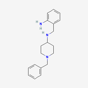molecular formula C19H25N3 B2885491 N-[(2-aminophenyl)methyl]-1-benzylpiperidin-4-amine CAS No. 79099-03-9