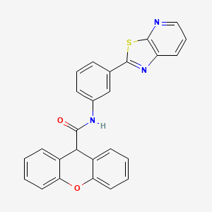 molecular formula C26H17N3O2S B2885517 N-(3-{[1,3]THIAZOLO[5,4-B]PYRIDIN-2-YL}PHENYL)-9H-XANTHENE-9-CARBOXAMIDE CAS No. 902869-66-3