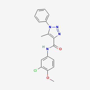 molecular formula C17H15ClN4O2 B2885528 N-(3-chloro-4-methoxyphenyl)-5-methyl-1-phenyl-1H-1,2,3-triazole-4-carboxamide CAS No. 866871-72-9
