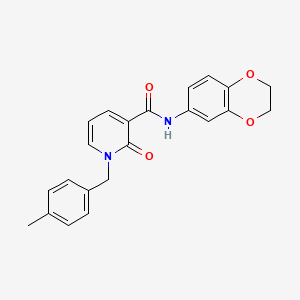 molecular formula C22H20N2O4 B2885549 N-(2,3-dihydro-1,4-benzodioxin-6-yl)-1-[(4-methylphenyl)methyl]-2-oxo-1,2-dihydropyridine-3-carboxamide CAS No. 946378-31-0