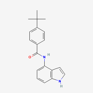 molecular formula C19H20N2O B2885580 N1-(1H-indol-4-yl)-4-(tert-butyl)benzamide CAS No. 882282-13-5