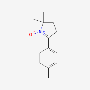 molecular formula C13H17NO B2885595 2,2-dimethyl-5-(4-methylphenyl)-3,4-dihydro-2H-pyrrolium-1-olate CAS No. 162553-35-7