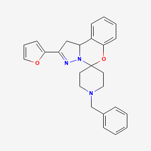1'-Benzyl-2-(furan-2-yl)-1,10b-dihydrospiro[benzo[e]pyrazolo[1,5-c][1,3]oxazine-5,4'-piperidine]