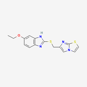 6-(((6-ethoxy-1H-benzo[d]imidazol-2-yl)thio)methyl)imidazo[2,1-b]thiazole