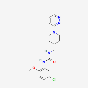 1-(5-Chloro-2-methoxyphenyl)-3-((1-(6-methylpyridazin-3-yl)piperidin-4-yl)methyl)urea
