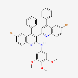 6-bromo-3-(6-bromo-4-phenylquinolin-2-yl)-4-phenyl-N-(3,4,5-trimethoxyphenyl)quinolin-2-amine