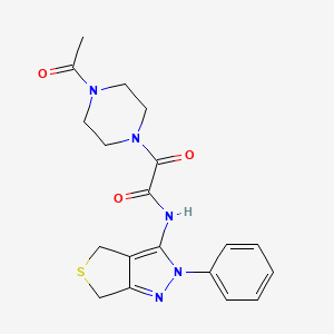 2-(4-acetylpiperazin-1-yl)-2-oxo-N-(2-phenyl-4,6-dihydrothieno[3,4-c]pyrazol-3-yl)acetamide
