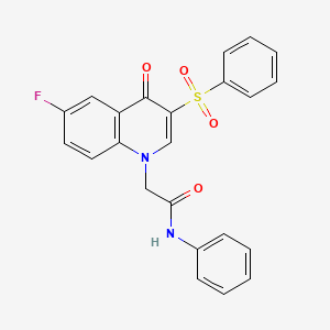 2-(6-fluoro-4-oxo-3-(phenylsulfonyl)quinolin-1(4H)-yl)-N-phenylacetamide