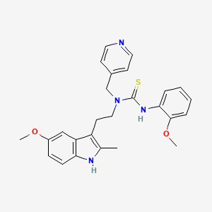 molecular formula C26H28N4O2S B2885657 1-(2-(5-methoxy-2-methyl-1H-indol-3-yl)ethyl)-3-(2-methoxyphenyl)-1-(pyridin-4-ylmethyl)thiourea CAS No. 850934-70-2