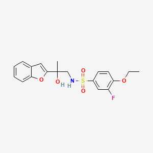 molecular formula C19H20FNO5S B2885675 N-(2-(benzofuran-2-yl)-2-hydroxypropyl)-4-ethoxy-3-fluorobenzenesulfonamide CAS No. 2034600-95-6