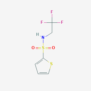 molecular formula C6H6F3NO2S2 B2885687 N-(2,2,2-Trifluoroethyl)thiophene-2-sulfonamide CAS No. 2326993-78-4