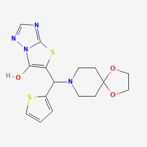 5-(1,4-Dioxa-8-azaspiro[4.5]decan-8-yl(thiophen-2-yl)methyl)thiazolo[3,2-b][1,2,4]triazol-6-ol