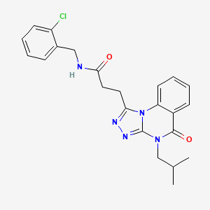 N-(2-chlorobenzyl)-3-(4-isobutyl-5-oxo-4,5-dihydro[1,2,4]triazolo[4,3-a]quinazolin-1-yl)propanamide