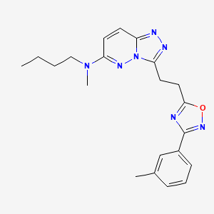 molecular formula C21H25N7O B2885704 N-butyl-N-methyl-3-{2-[3-(3-methylphenyl)-1,2,4-oxadiazol-5-yl]ethyl}-[1,2,4]triazolo[4,3-b]pyridazin-6-amine CAS No. 1105236-19-8