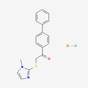 1-([1,1'-biphenyl]-4-yl)-2-((1-methyl-1H-imidazol-2-yl)thio)ethanone hydrobromide