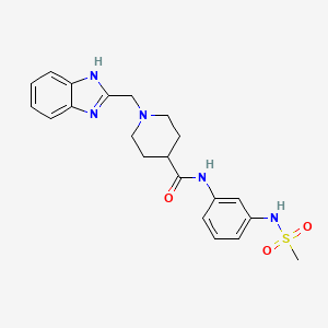 1-((1H-benzo[d]imidazol-2-yl)methyl)-N-(3-(methylsulfonamido)phenyl)piperidine-4-carboxamide