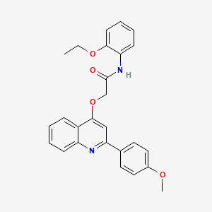 molecular formula C26H24N2O4 B2885727 N-(2-ethoxyphenyl)-2-((2-(4-methoxyphenyl)quinolin-4-yl)oxy)acetamide CAS No. 1114832-29-9